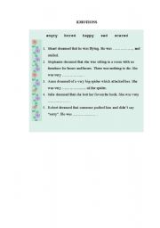 English Worksheet: Emotions