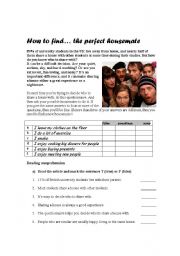 English Worksheet: reading comprehension