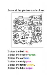 Colour the toys