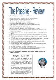 English Worksheet: The Passive Voice - Review
