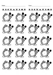 TIME DICTATION WITH MICKEY CLOCKS