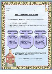 English Worksheet: PAST CONTINUOUS AND CONJUNCTION WHILE