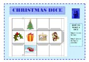 English Worksheet: MAKE A DICE 