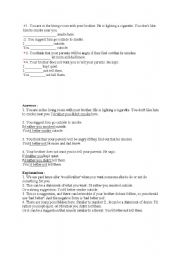 English Worksheet: Had better-would rather
