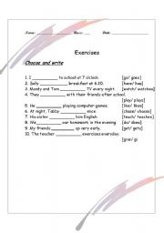 English worksheet: Present simple