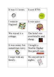 English Worksheet: Past Tense Holiday Travel Questions 2/2
