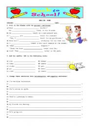 Present Continuous Worksheet - 2 pages