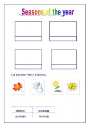 English worksheet: Seasons of the year