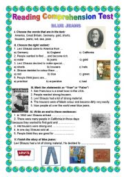 English Worksheet: Blue Jeans