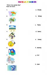 English Worksheet: Weather