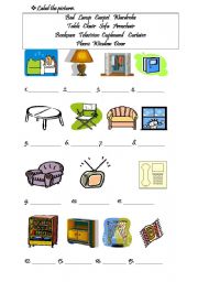 English Worksheet: FURNITURE