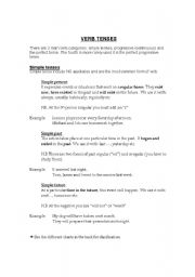 English worksheet: Verb tenses