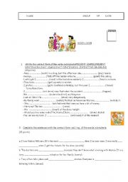 English Worksheet: Grammar  test