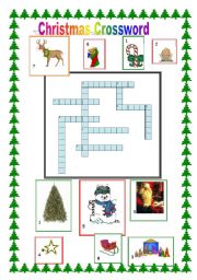 English Worksheet: Christmas Crossword