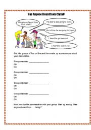 English worksheet: has anyone heard...