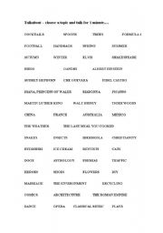 English Worksheet: Talkabout