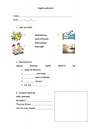 English worksheet: revision test