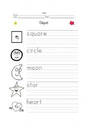 English Worksheet: shapes 1