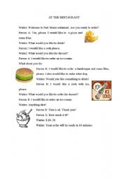 English Worksheet: ORDERING FAST FOOD