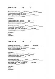 English Worksheet: Have you ever seen the rain?