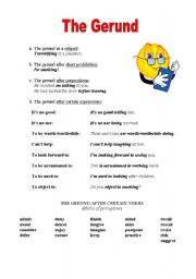 English worksheet: The Gerund