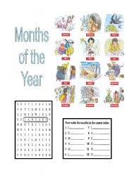 English Worksheet: Months of the year