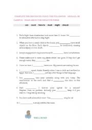 English worksheet: Modals