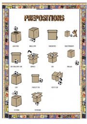 English Worksheet: PREPOSITIONS