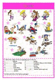 English Worksheet: Sports 2/4