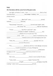 English Worksheet: Tenses (Mixed Form)