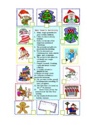 English Worksheet: New Year Activity