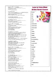 English Worksheet: Song 