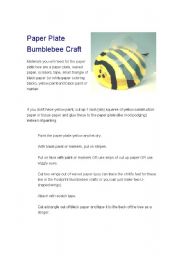 English Worksheet: Insect Arts and Crafts