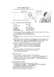 English Worksheet: conditon