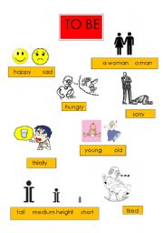 English Worksheet: Phrases using to be