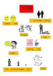 English worksheet: Phrases using to be