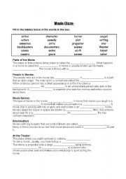 English Worksheet: Movies