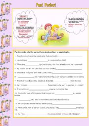 English Worksheet: Past perfect