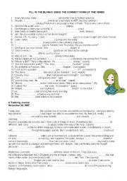 English Worksheet: simple present- present continuous -worksheet-exercises