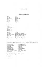 English Worksheet: le verbe to be