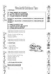 English worksheet: Wonderful Christmas Time