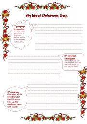 English Worksheet: Writing Template.