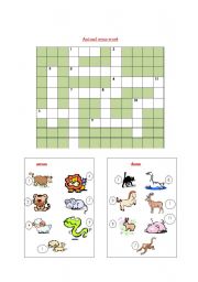 animal cross word(14 animals)