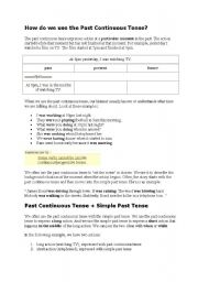 English Worksheet: past continous worksheet