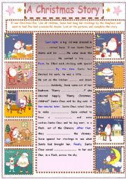 English Worksheet: Writing  : A Christmas Story