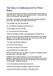 English Worksheet: reading