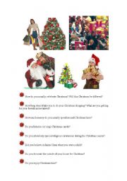 English worksheet: xmas speaking