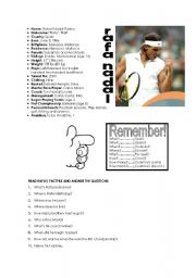 English Worksheet: Rafa Nadal