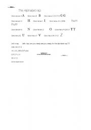 English worksheet: The Alphabet Rap