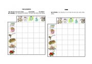 English Worksheet: Food battleship